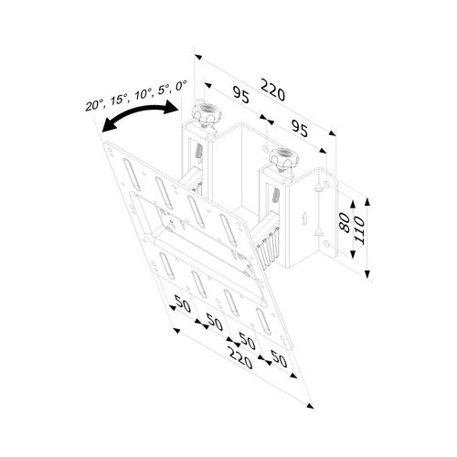 NewStar FPMA-W120 | Tiltable wall bracket up to 40 inches