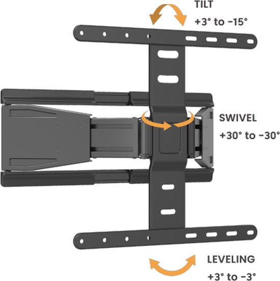 Ultra flat Full Motion TV wall mount - 19.5 to 250mm
