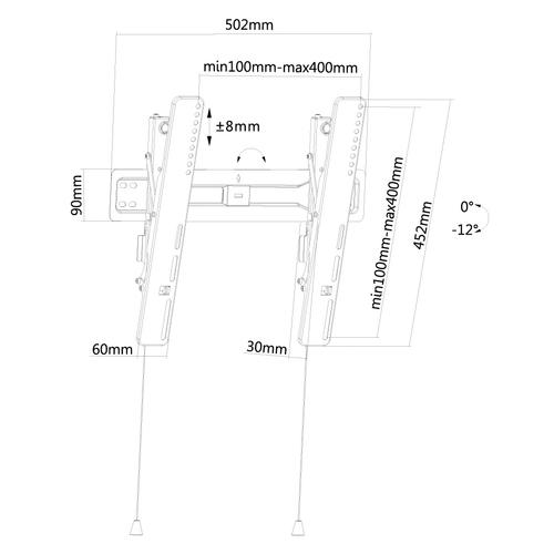 NewStar LED-W450 | Ultra flat tilting wall bracket