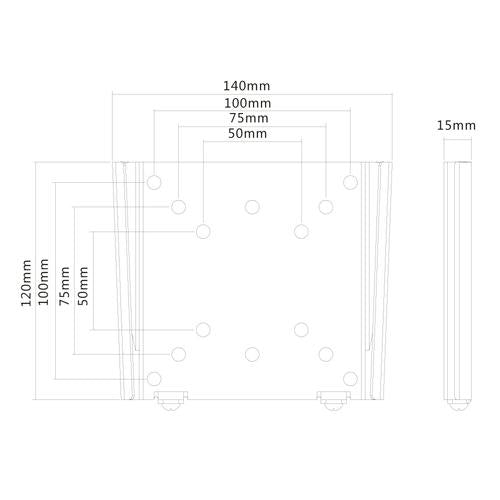 Newstar FPMA-W25Black | Tight wall mounting for screens up to 30 inches