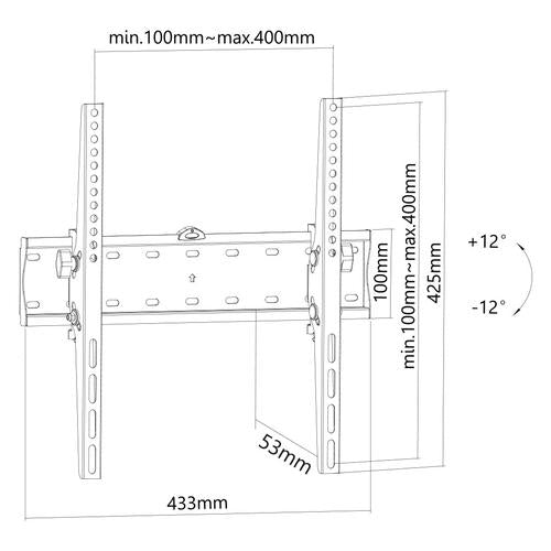 NewStar FPMA-W350 | Tiltable wall bracket up to 43 inches