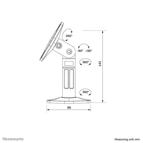 Neomounts SPEAKER-W100 black speaker wall and ceiling mount