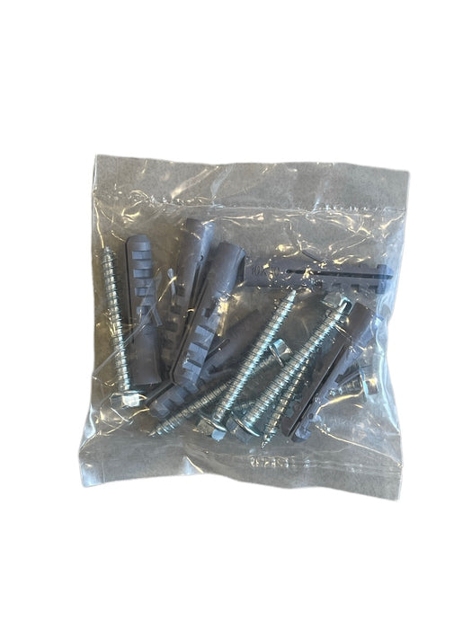 Basic screw set with plugs for stone wall.