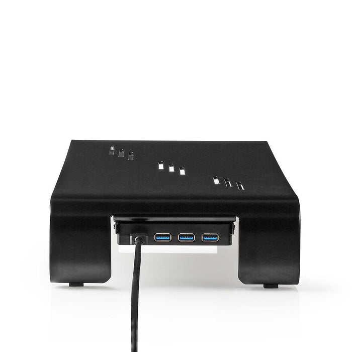 Ergonomic Multifunctional Stand | USB 3.0 Hub | 4-Port | Black