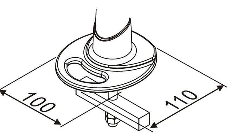 NewStar mounting plate for desk feedthrough FPMA-D940GROMMET