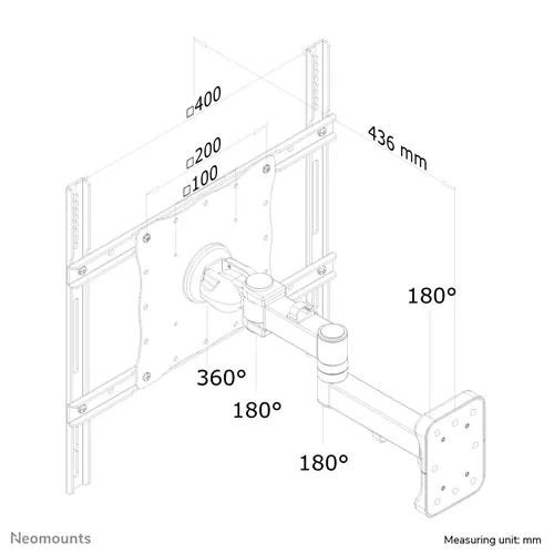 Neomounts staffa per TV FPMA-W960