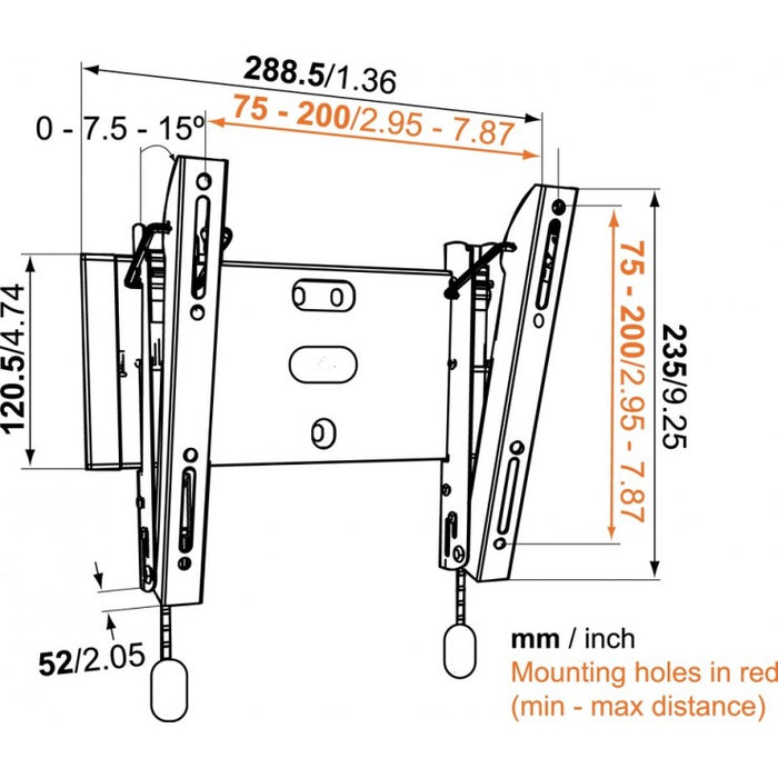 Vogel's BASE 15 S tilting TV wall mount for screens up to 37 inches