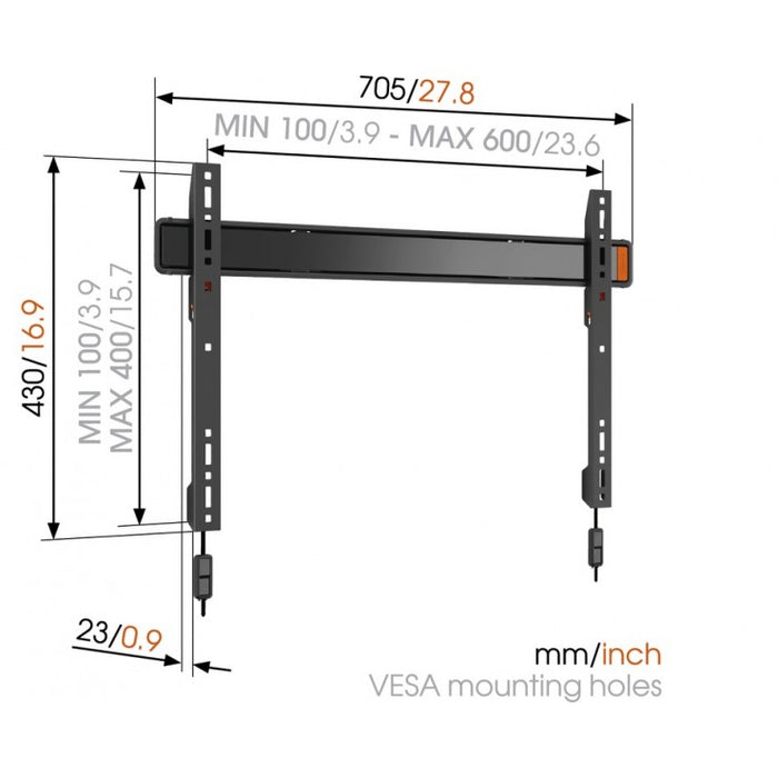 Vogel's WALL 2305 fixed wall bracket for screens up to 80 inches