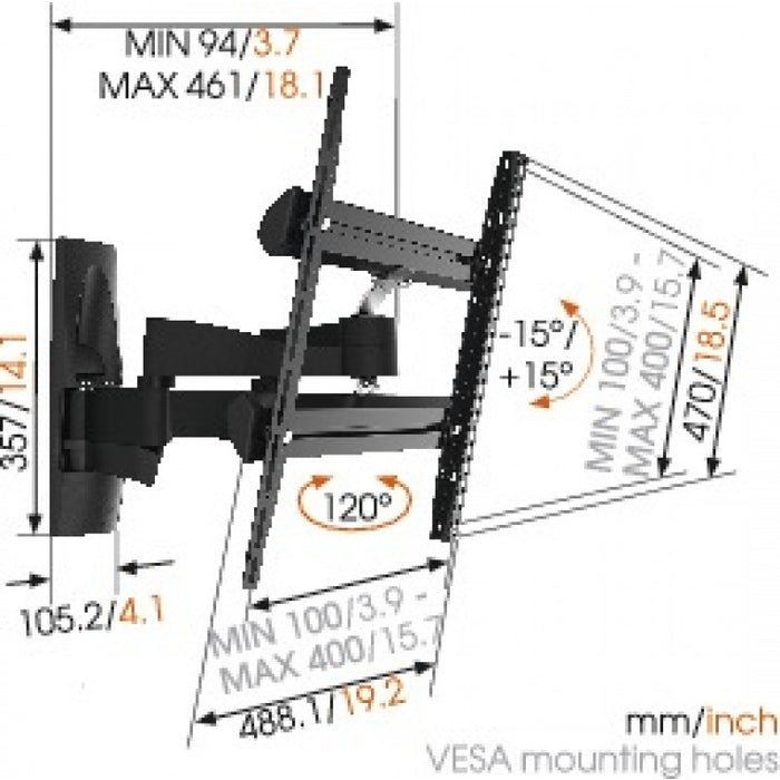 Vogel's WALL 2250 extra strong TV wall mount for screens up to 55 inches