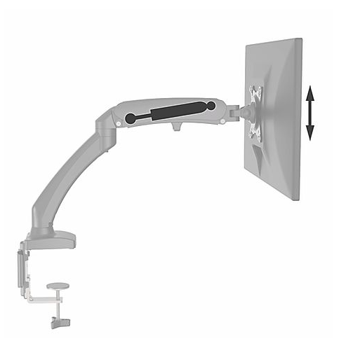 Double monitor arm with desk mounting