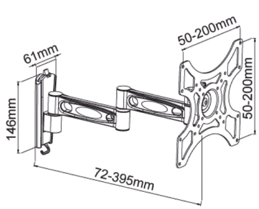 Wall bracket for screens up to 55 inches (Max.VESA 400x400)