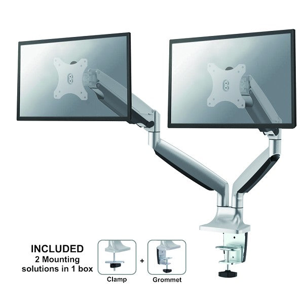 Neomounts NM-D750DSILVER Desk support for two screens