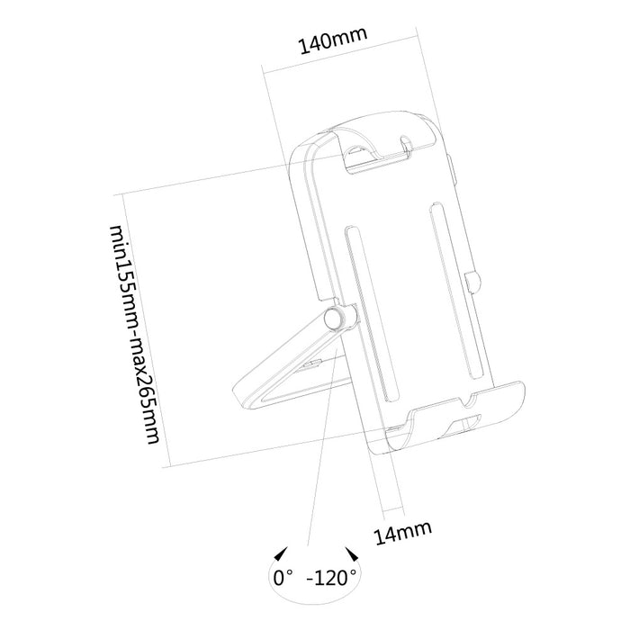 TABLET-UN200WHITE NewStar universal tablet holder