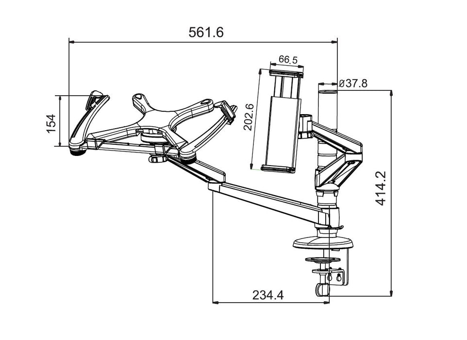 NewStar NOTEBOOK-D300 Desk support for notebook and tablet