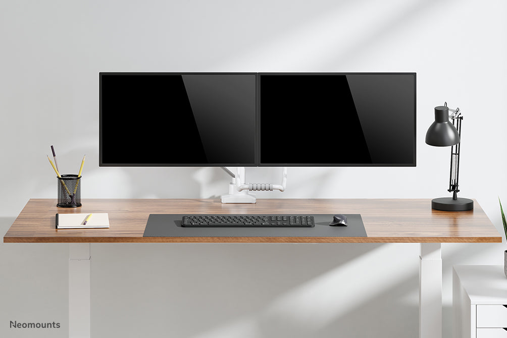 DS75-450BL2 full motion monitor desk mount for 17-32 inch screens - White