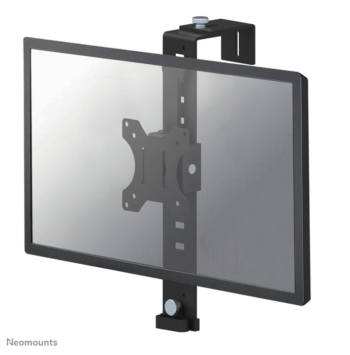 FPMA-CH100BLACK is a desk support that can be hung over a partition wall for flat screens up to 30 inches.