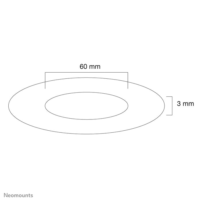 FPMA-CRB6 is a black cover rosette for the flat screen ceiling supports FPMA-C200BLACK / FPMA-C400BLACK and PLASMA-C100BLACK.