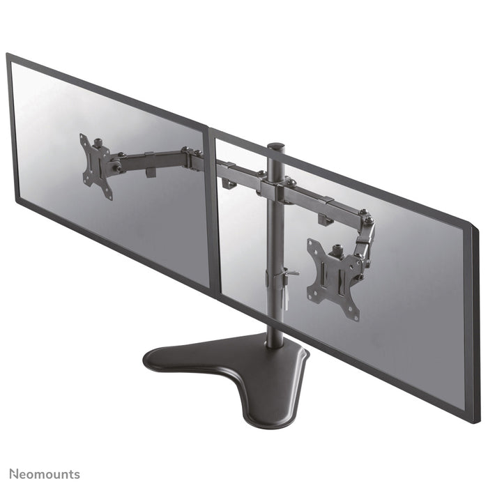 FPMA-D550DDBLACK is a desk support for 2 flat screens up to 32 inches.