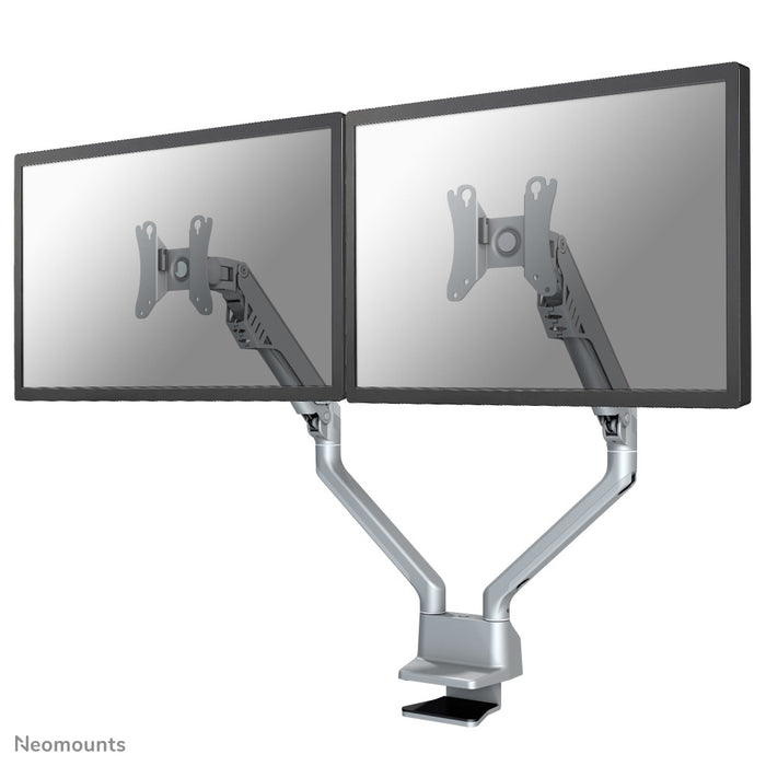 FPMA-D750DSILVER is a desk support with gas spring for flat screens up to 32 inches (81 cm).