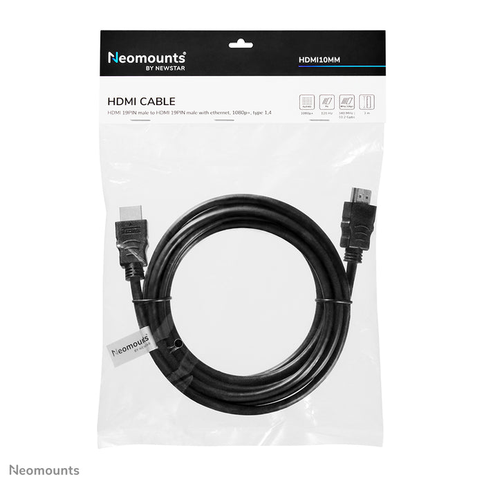 HDMI 1.4 cable, High speed, HDMI 19 pins M/M, 3 meters