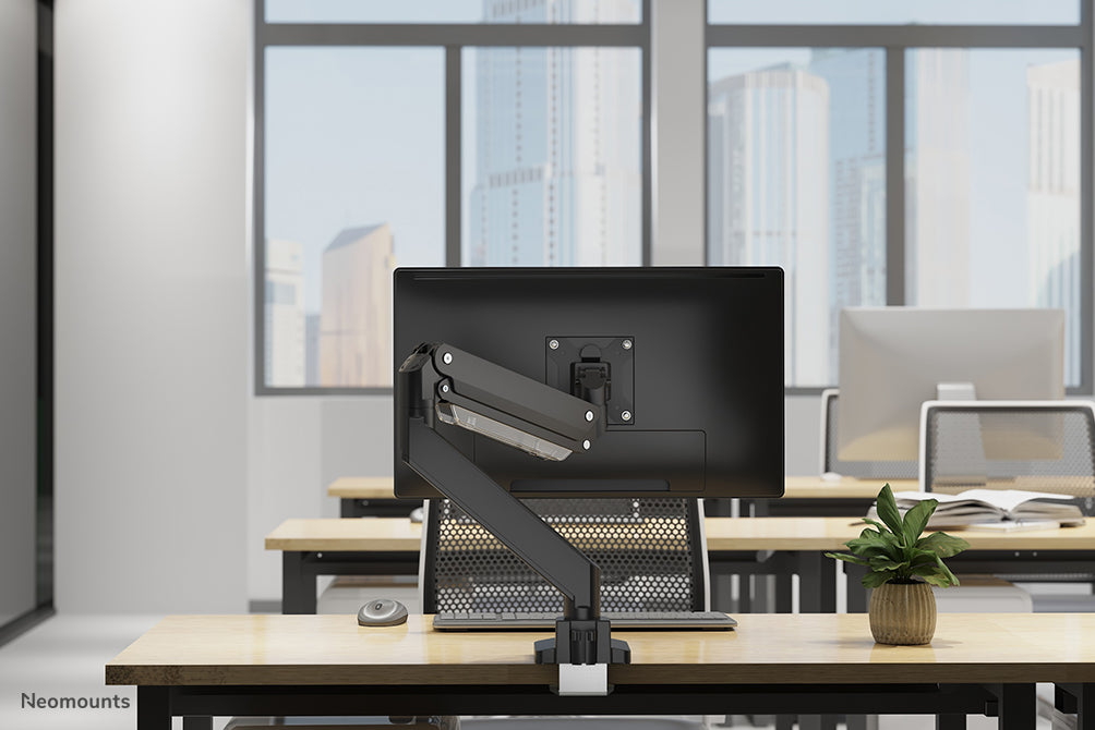 NM-D775BLACK is a gas-suspended desk support for flat screens up to 32 inches (81 cm) - Black
