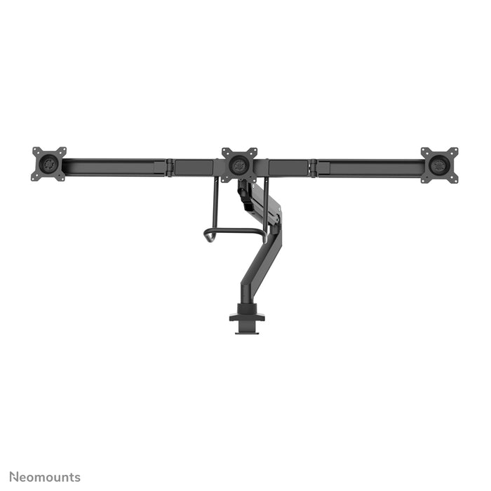 NM-D775DX3BLACK is a gas-suspended desk support with crossbar and lever for flat screens up to 27 inches (68.6 cm).