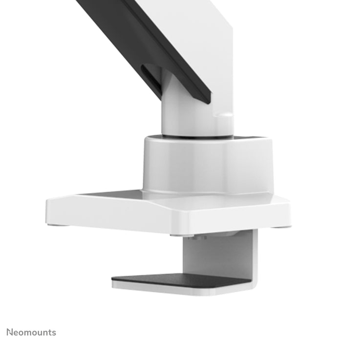 NM-D775DX3WHITE is a gas-suspended desk support with crossbar and lever for flat screens up to 27 inches (68.6 cm).