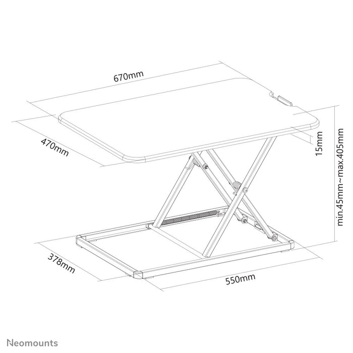 ultra flat sit-stand workstation - Black