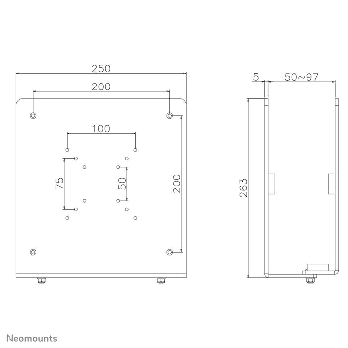 THINCLIENT-200 is a universal thin client holder. Mounting on VESA 50/75/100/200.