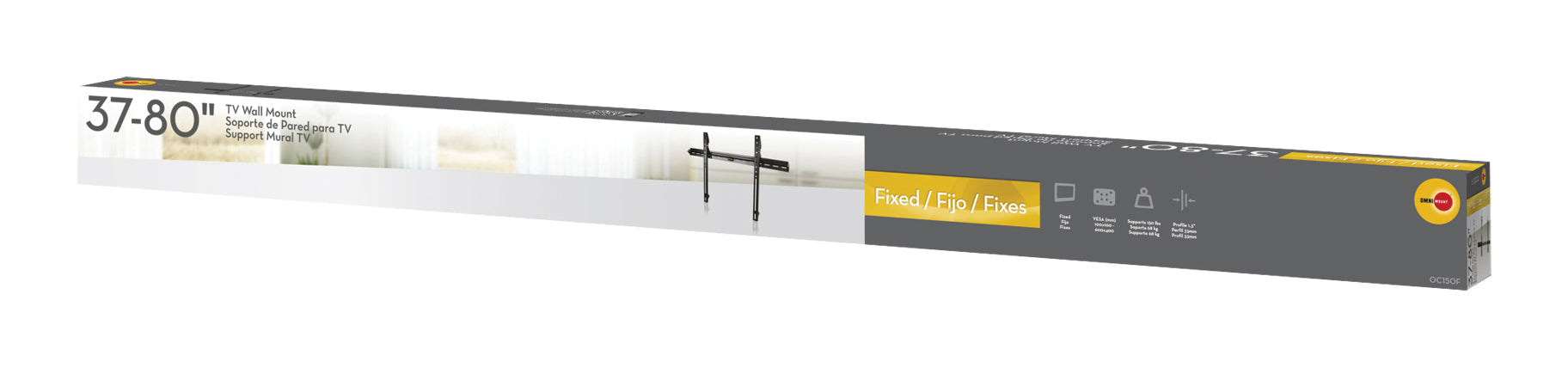 Flat TV bracket for screens up to 80"