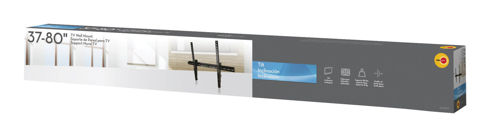 Flat TV bracket for screens from 37 to 80"