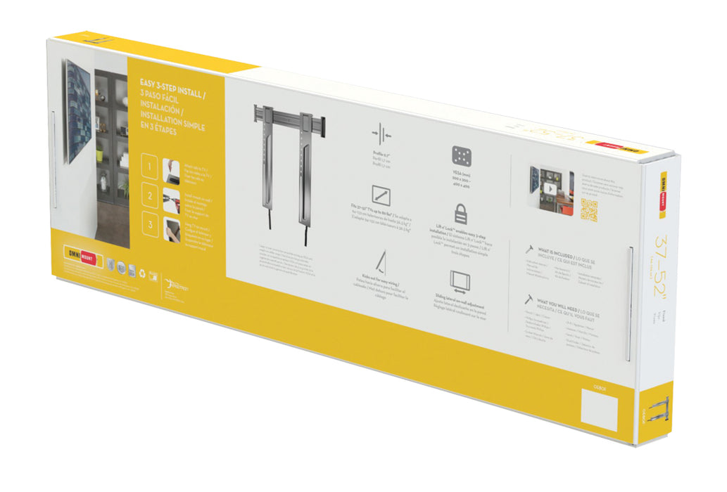 Fixed TV bracket for screens from 37–52"