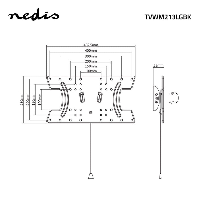 Tiltable TV Wall Bracket | LG | 32 - 65" | Max. 30 kg