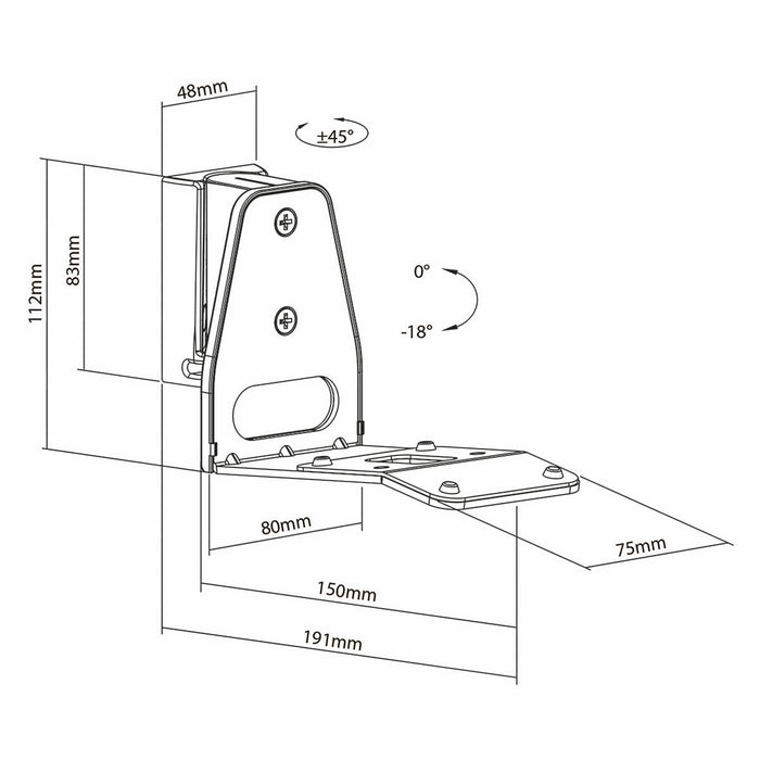 Speakerbeugel Sonos Era300 Wand Zwart