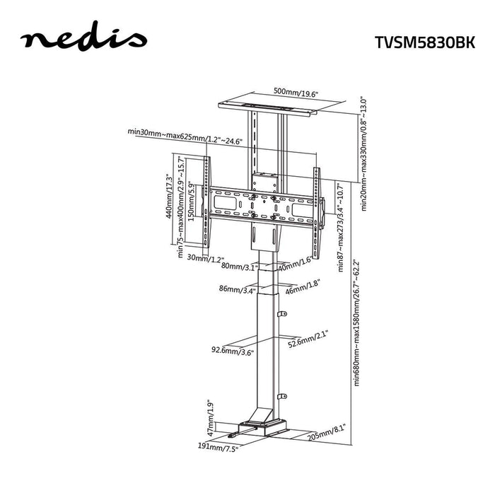 Motorized TV Stand | Vertical Movement | Built-in | Up to 65" | Max. 50 kg