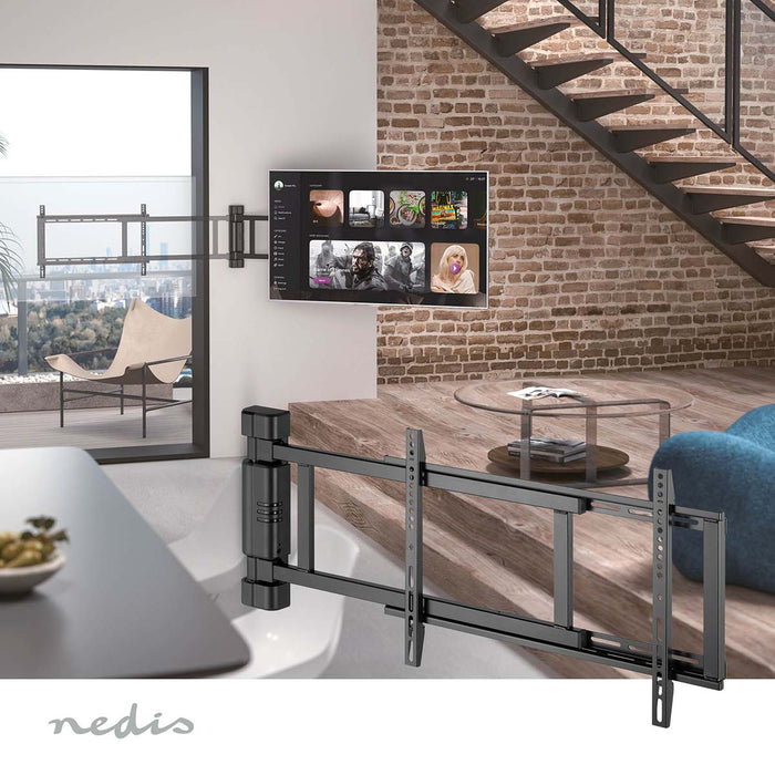 Electric TV Wall Mount 32–75" | Max. 40 kg | 90° Swivel Angle | Remote Control
