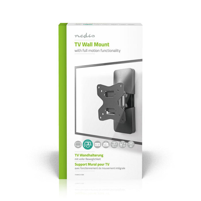 Full-Motion TV Wall Mount | 10 - 26" | Max. 20 kg | 1 hinge point