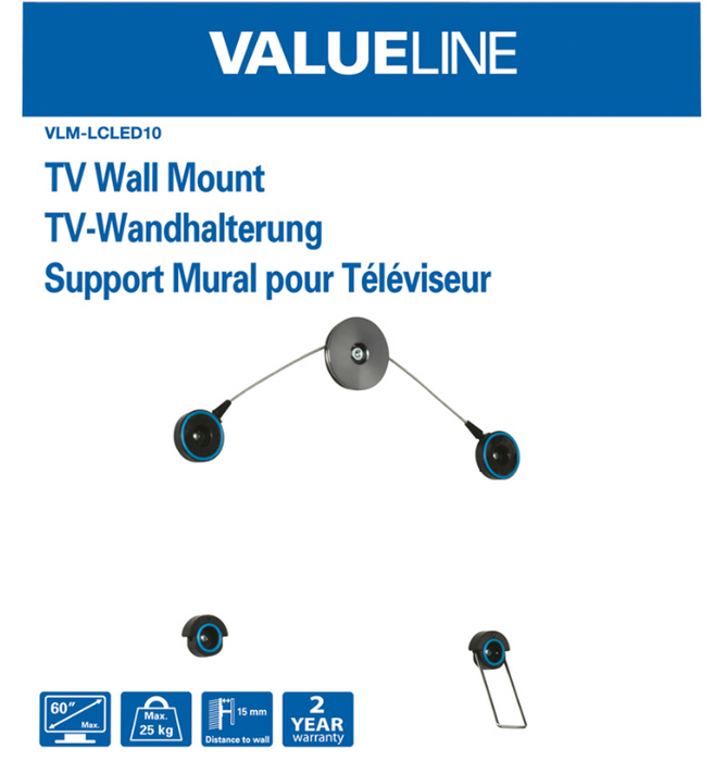 2nd chance TV wall bracket ultra flat for screens from 42" to 60"