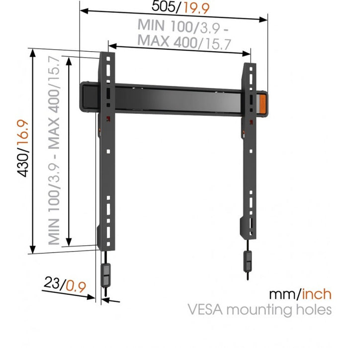 Vogel's WALL 2205 fixed TV wall mount for screens up to 55 inches