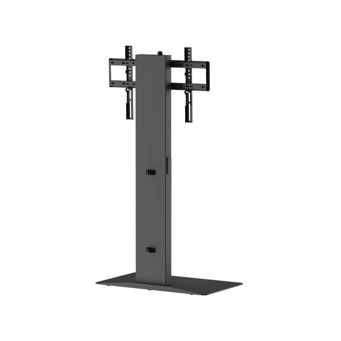 Wolff Mount – Freestanding Premium TV Floor Stand with FreeLift™ – Height Adjustable with One Finger – Suitable for TVs up to 86 inches – Extra Large Solid Base – Cable Management – Black/Walnut