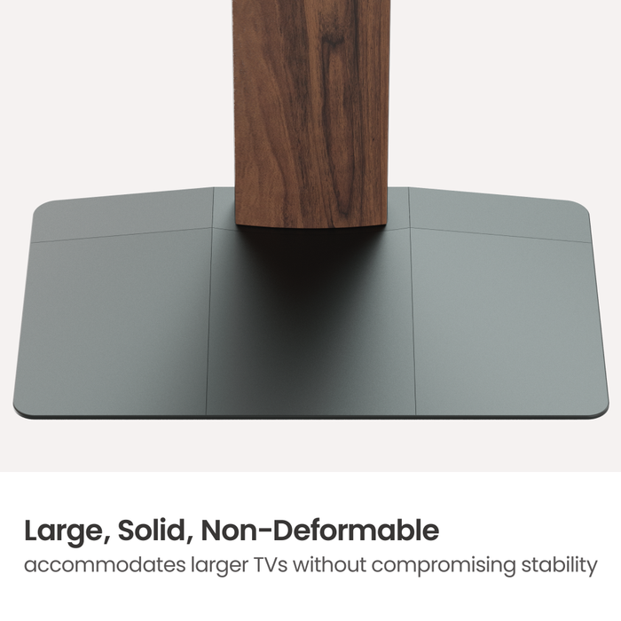 Wolff Mount – Freestanding Premium TV Floor Stand with FreeLift™ – Height Adjustable with One Finger – Suitable for TVs up to 86 inches – Extra Large Solid Base – Cable Management – Black/Walnut