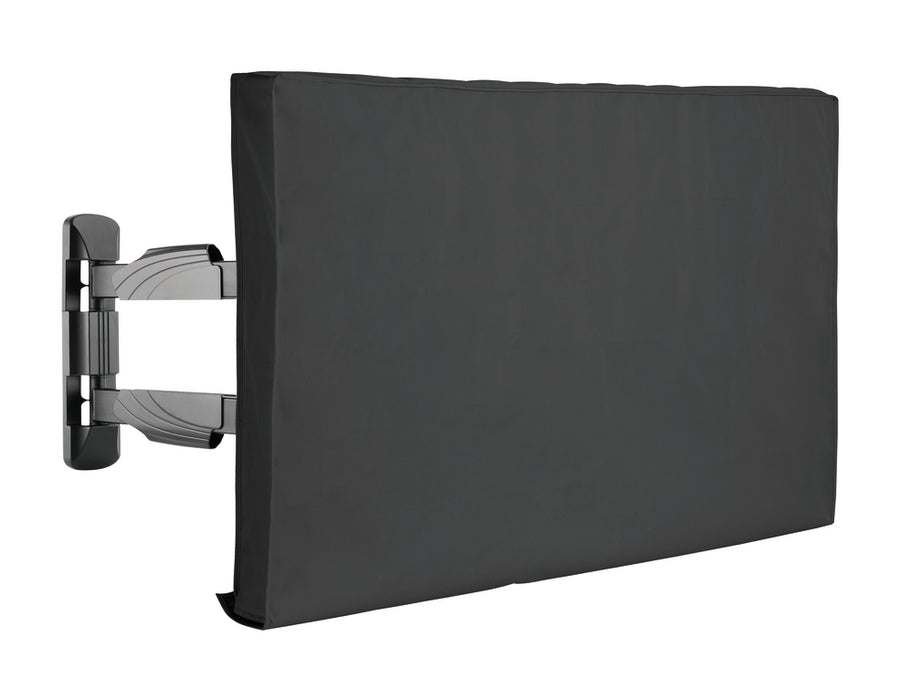 TV-beskyttelsescover til udendørs brug | 40" - 43" | Fremragende kvalitet Oxford-stof | Separat rum til fjernbetjening | Sort