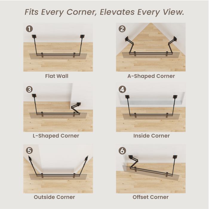 Wolff Mount Heavy Duty TV Wall Mount up to 100 Inch | Ultra Slim & Corner Mounting