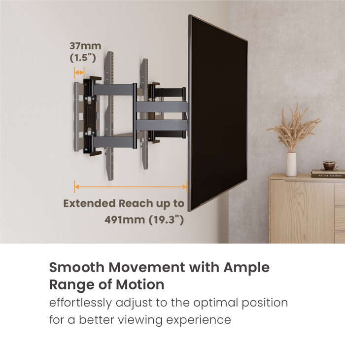 Wolff Mount Heavy Duty TV Wall Mount up to 100 Inch | Ultra Slim & Corner Mounting