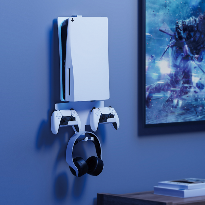 Wolff Mount PS5 Holder – Wall Mount for PlayStation 5 and Controllers – Black