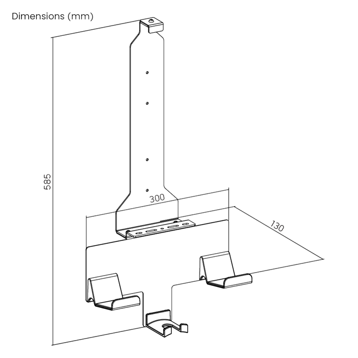 Wolff Mount PS5 Holder – Wall Mount for PlayStation 5 and Controllers – White