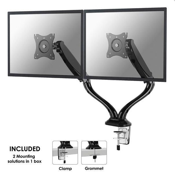 Neomounts NM-D500DBLACK Desk support for two screens