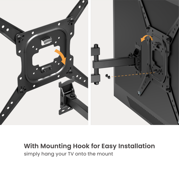 Long sturdy wall bracket for screens up to 42" inches