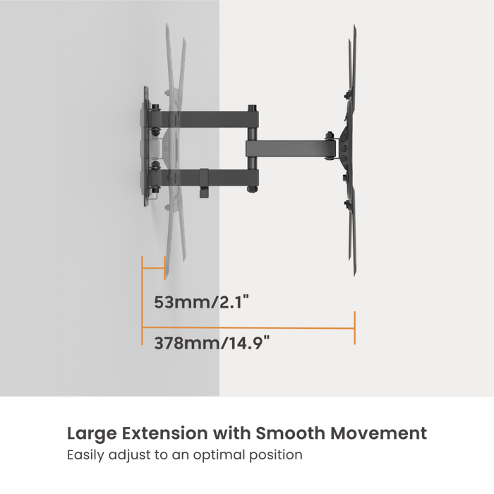 Long sturdy wall bracket for screens up to 42" inches