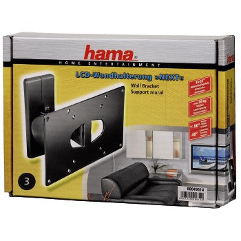 Hama wall bracket Silver gray Vesa 200x100 folding tilt